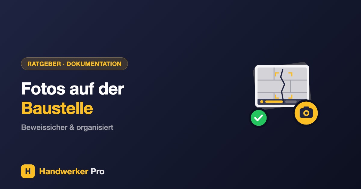 Fotodokumentation auf der Baustelle: beweissicher und organisiert