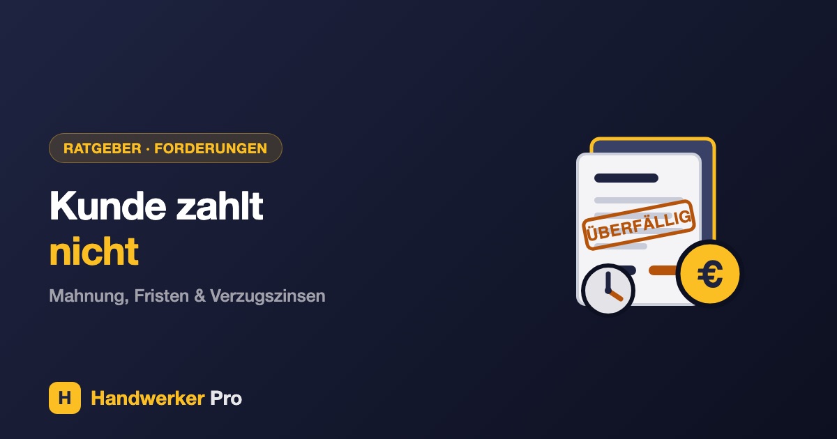 Kunde zahlt nicht: Mahnung, Fristen und Verzugszinsen
