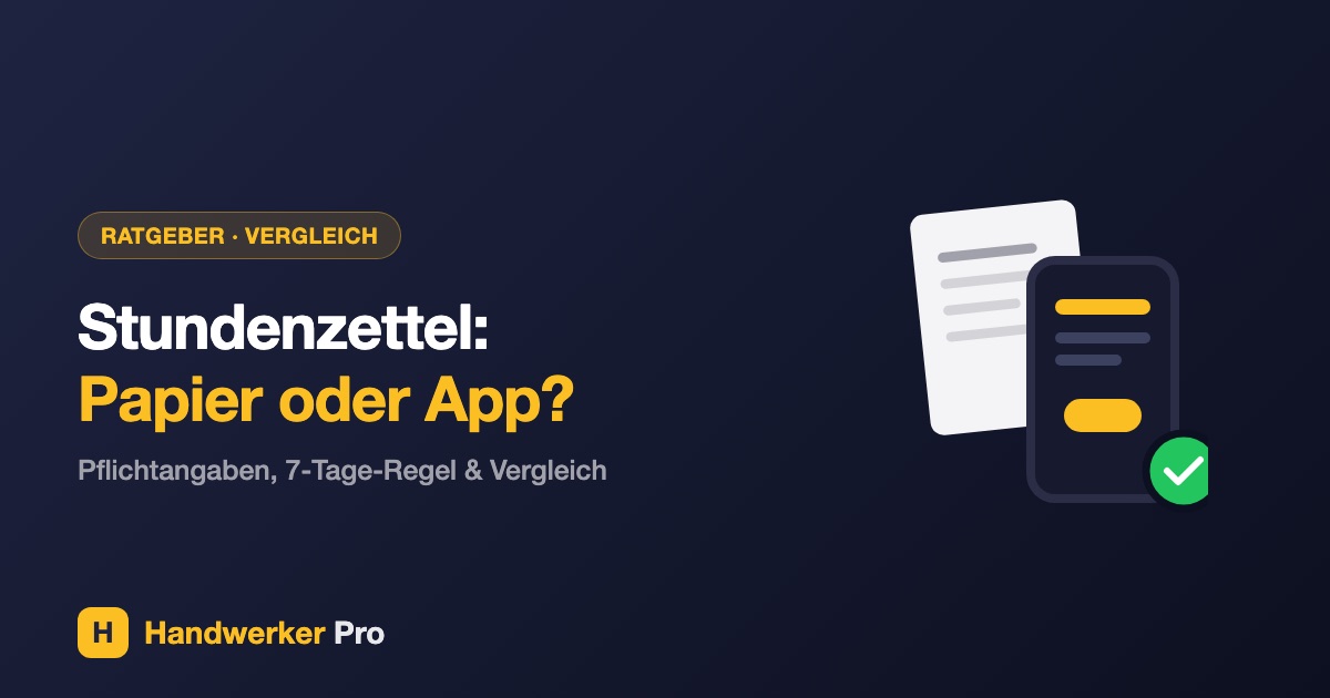 Stundenzettel: Papier, Excel oder App?